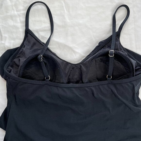 Magicsuit Black Tiered Slimming Tankini Bra Top Swimsuit size 12 - Picture 6 of 12